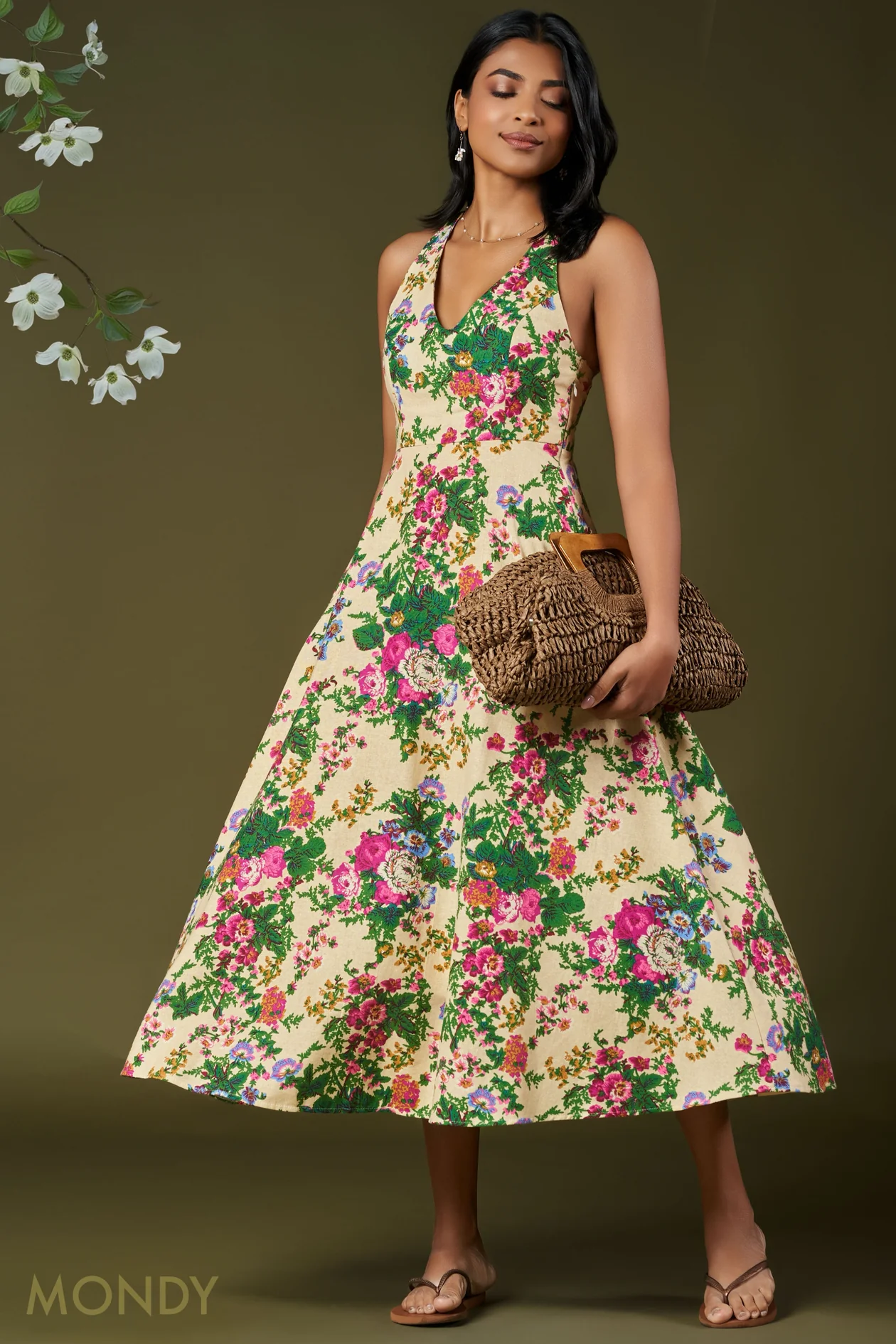 Fit & Flare Midi Dress image 2